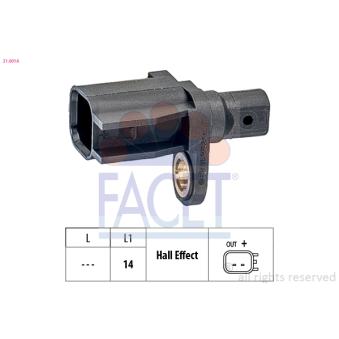 Capteur, vitesse de roue FACET