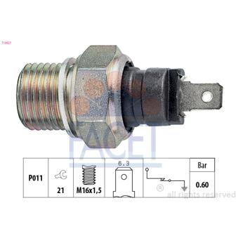 Indicateur de pression d'huile FACET 7.0021