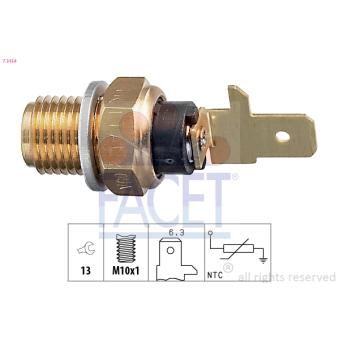 Capteur, température d'huile FACET