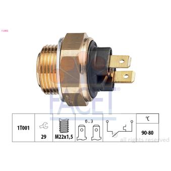 Interrupteur de température, ventilateur de radiateur FACET