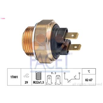 Interrupteur de température, ventilateur de radiateur FACET