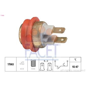 Interrupteur de température, ventilateur de radiateur FACET 7.5042