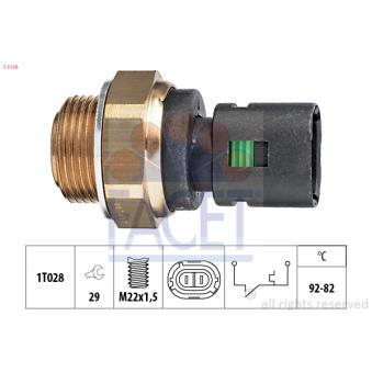 Interrupteur de température, ventilateur de radiateur FACET