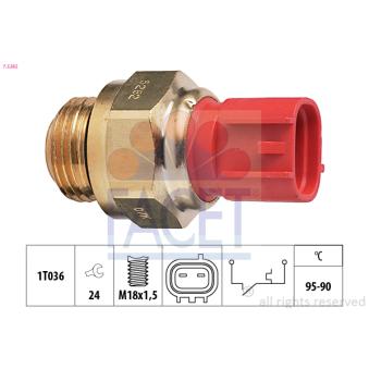 Interrupteur de température, ventilateur de radiateur FACET 7.5282