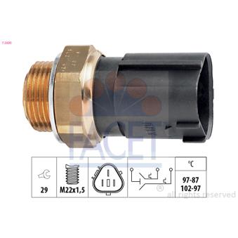 Interrupteur de température, ventilateur de radiateur FACET 7.5690