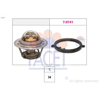 Thermostat, liquide de refroidissement FACET 7.7972