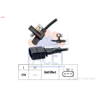 Capteur d'angle, vilebrequin FACET