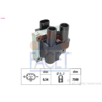 Bobine d'allumage FACET 9.6046