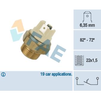 Interrupteur de température, ventilateur de radiateur FAE 37080