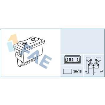 Interrupteur, lève-vitre FAE 62600