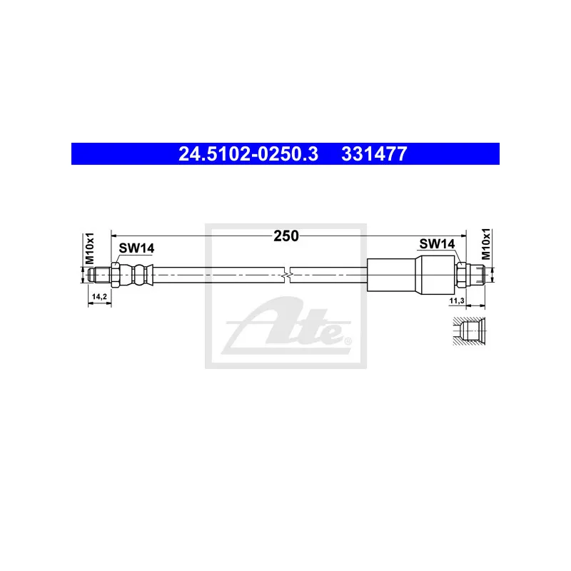 Flexible de frein ATE 24.5102-0250.3