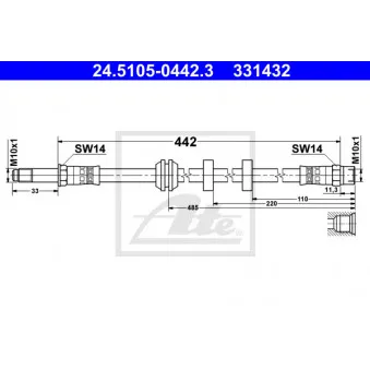 Flexible de frein ATE 24.5105-0442.3