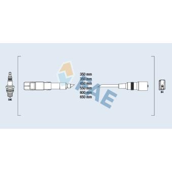 Kit de câbles d'allumage FAE 85878