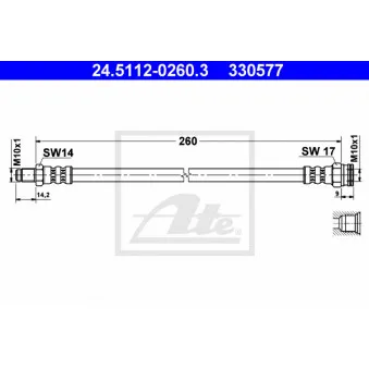 Flexible de frein ATE 24.5112-0260.3