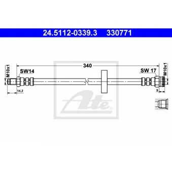 Flexible de frein ATE 24.5112-0339.3