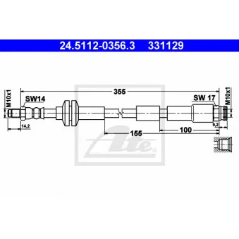 Flexible de frein ATE 24.5112-0356.3