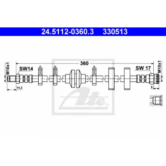 Flexible de frein ATE 24.5112-0360.3