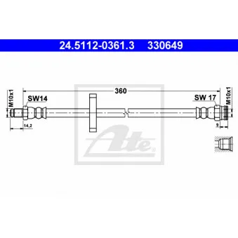 Flexible de frein ATE 24.5112-0361.3