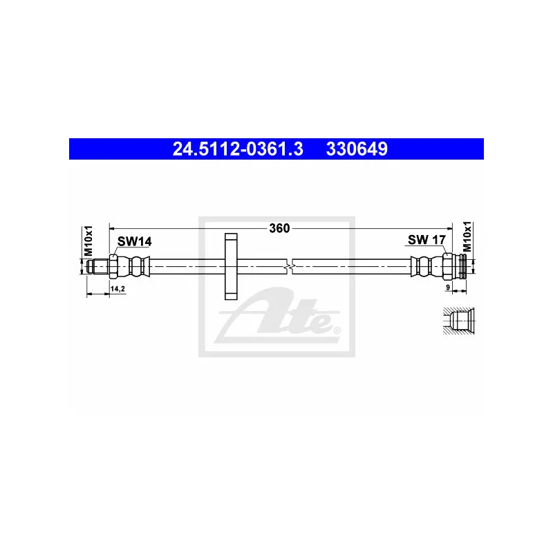 Flexible de frein ATE 24.5112-0361.3