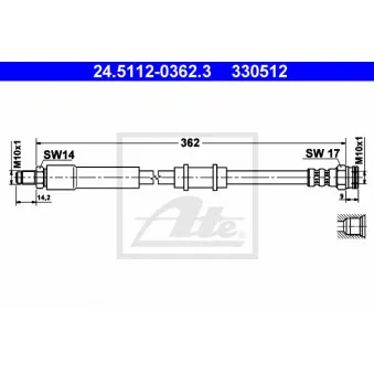 Flexible de frein ATE 24.5112-0362.3