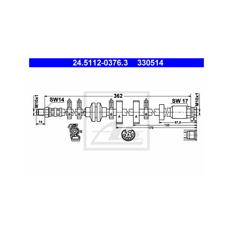 Flexible de frein ATE 24.5112-0376.3