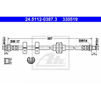 Flexible de frein ATE 24.5112-0387.3