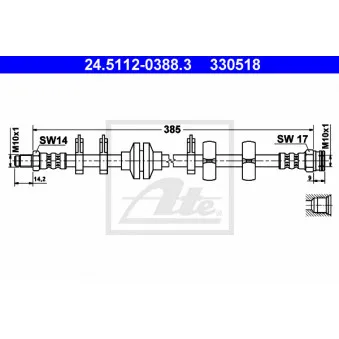 Flexible de frein ATE 24.5112-0388.3