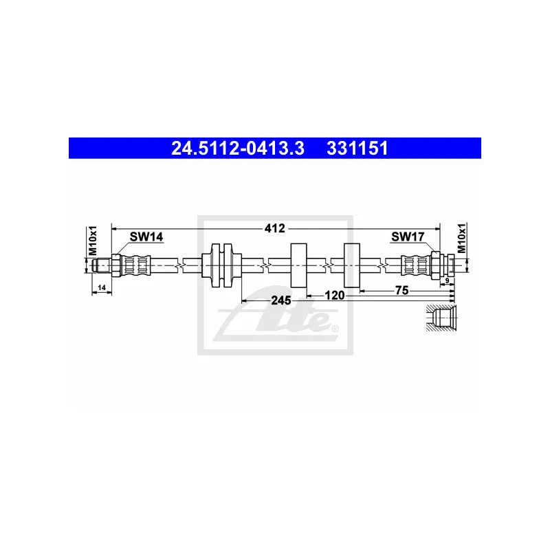 Flexible de frein ATE 24.5112-0413.3