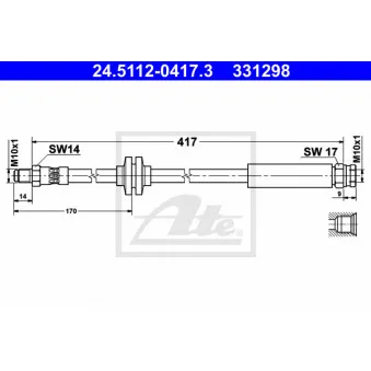 Flexible de frein ATE 24.5112-0417.3