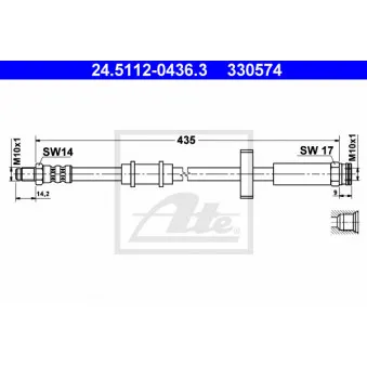 Flexible de frein ATE 24.5112-0436.3