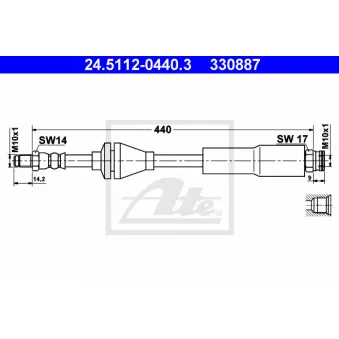 Flexible de frein ATE 24.5112-0440.3