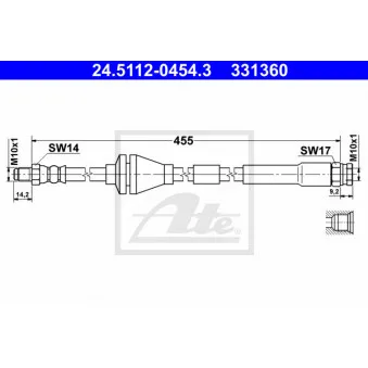 Flexible de frein ATE 24.5112-0454.3