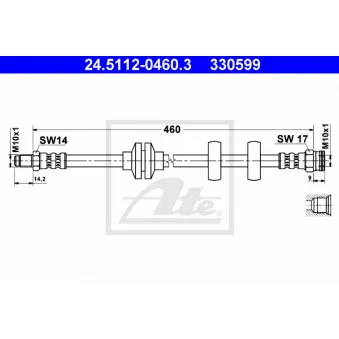 Flexible de frein ATE 24.5112-0460.3