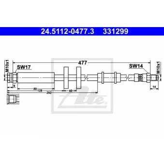 Flexible de frein ATE 24.5112-0477.3
