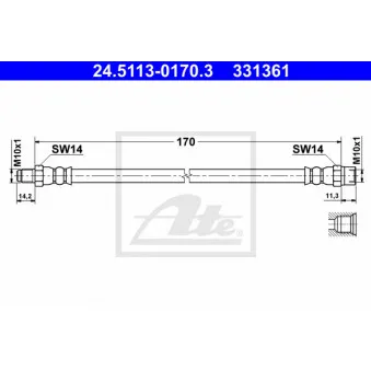 Flexible de frein ATE 24.5113-0170.3