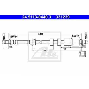 Flexible de frein ATE 24.5113-0440.3