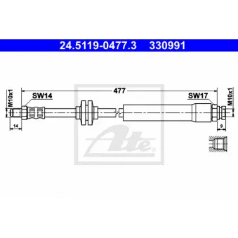 Flexible de frein ATE 24.5119-0477.3