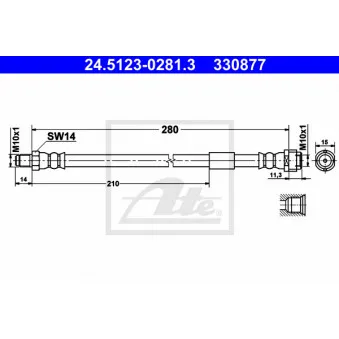 Flexible de frein ATE 24.5123-0281.3