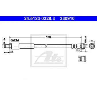 Flexible de frein ATE 24.5123-0328.3