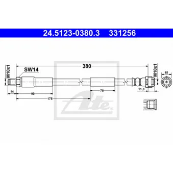 Flexible de frein ATE 24.5123-0380.3