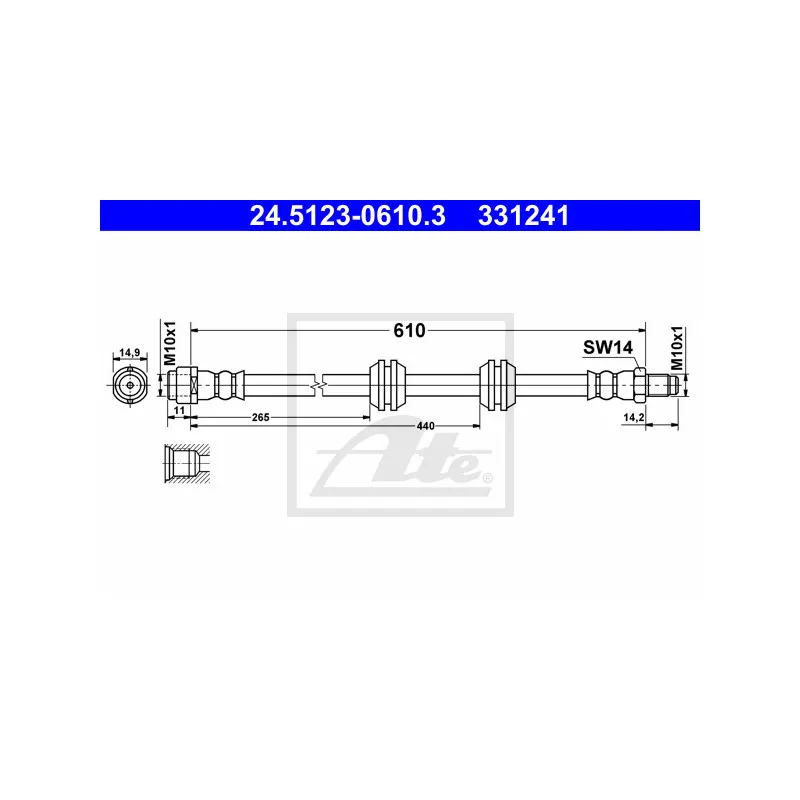 Flexible de frein ATE 24.5123-0610.3