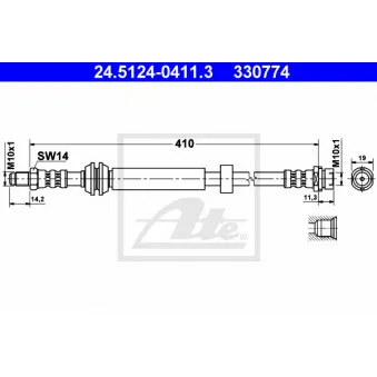 Flexible de frein ATE 24.5124-0411.3