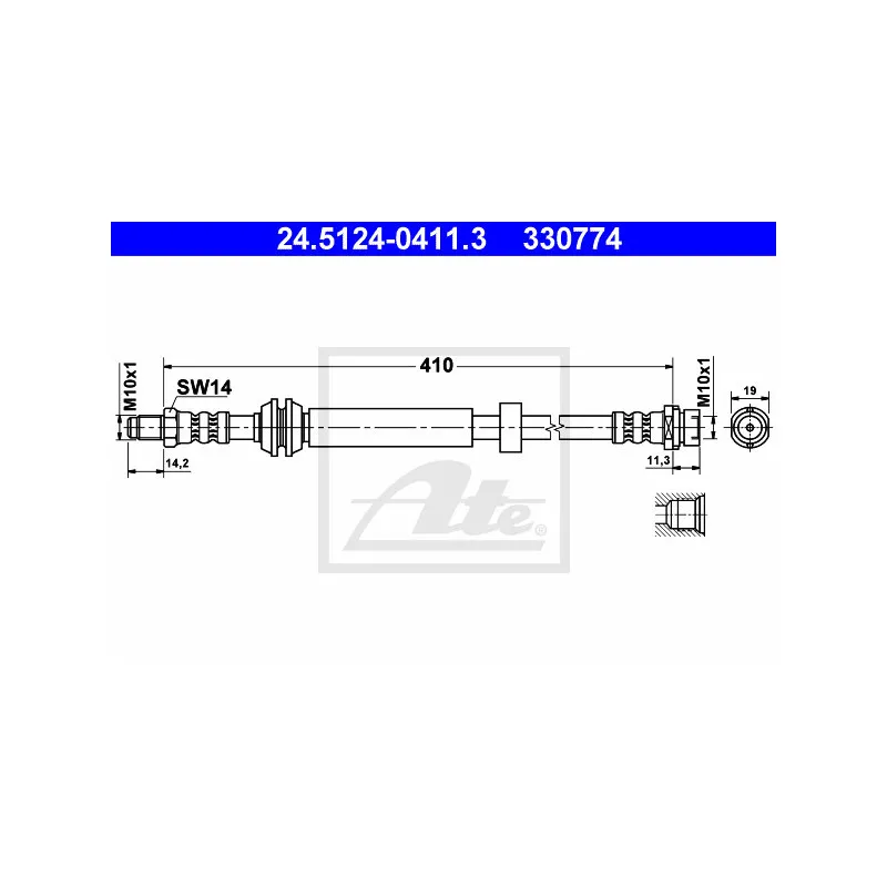 Flexible de frein ATE 24.5124-0411.3