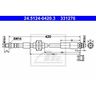 Flexible de frein ATE 24.5124-0420.3