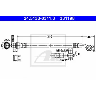 Flexible de frein ATE 24.5133-0311.3