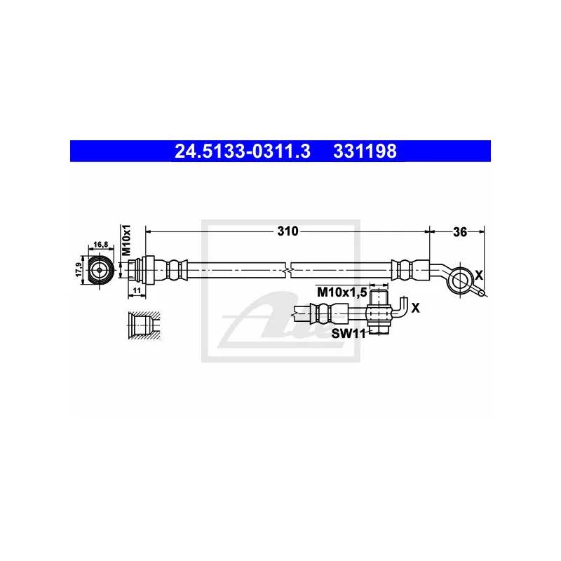 Flexible de frein ATE 24.5133-0311.3