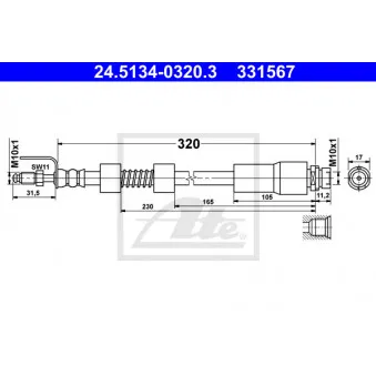 Flexible de frein ATE 24.5134-0320.3