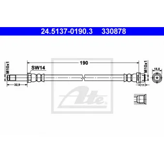 Flexible de frein ATE 24.5137-0190.3