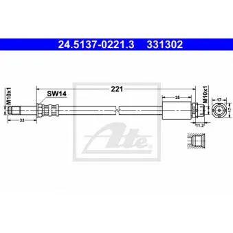 Flexible de frein ATE 24.5137-0221.3