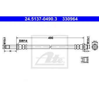 Flexible de frein ATE 24.5137-0490.3